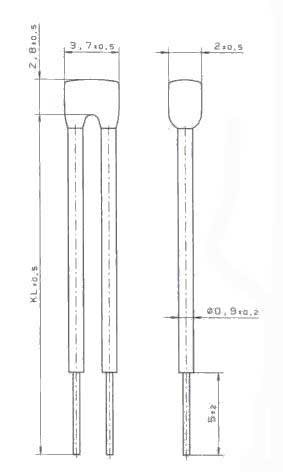 Габаритные размеры датчика PTC-1206