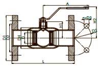 Чертеж крана шарового BROEN Ballomax DN 15-50